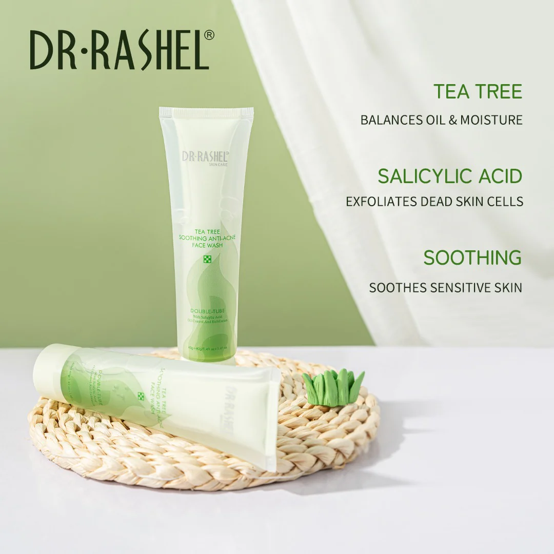 Dr. Rashel Tea Tree Soothing Anti-Acne Face Wash 3 Dr. Rashel Tea Tree Face Wash 40g tube front view