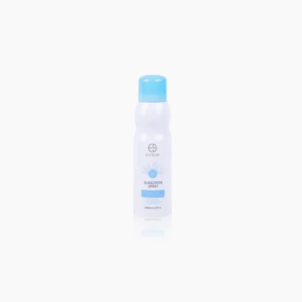 Estelin Sunscreen Spray SPF50 PA+++ bottle on display