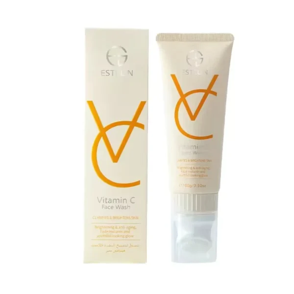Estelin Vitamin C Face Wash tube on display at GlowMyst Pakistan