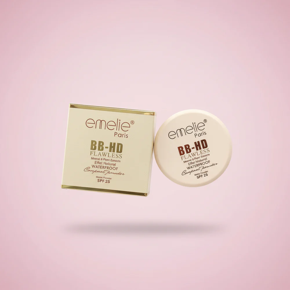 Emelie 2in1 BB HD Flawless Compact Powder Emelie 2in1 BB Compact Powder for a flawless daily makeup look