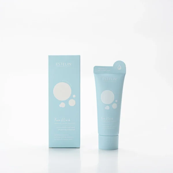 Estelin Hyaluronic Acid Facewash bottle on display