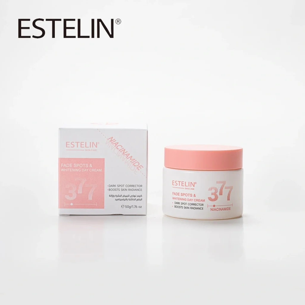 Estelin Niacinamide Day Cream jar for daily facial care and fading spots in Pakistan