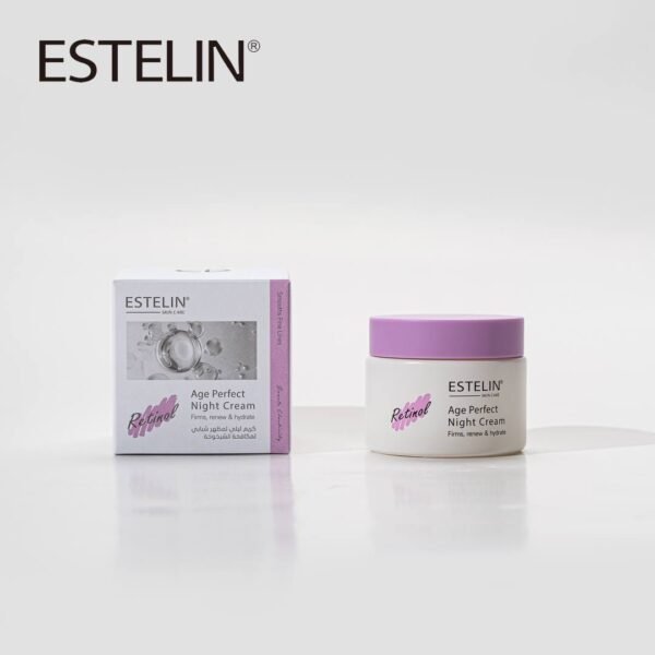 Estelin Retinol Night Cream jar for anti-aging skincare