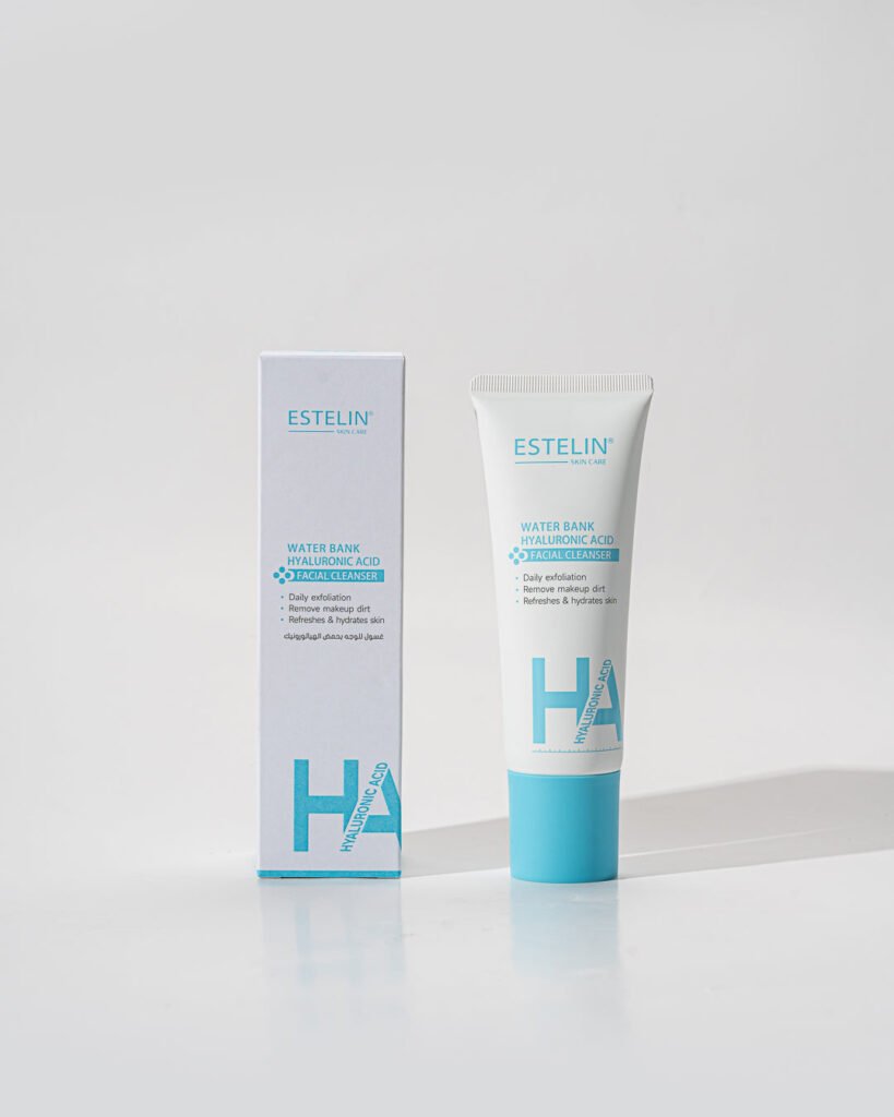 Estelin Hyaluronic Acid Cleanser 120g tube on display