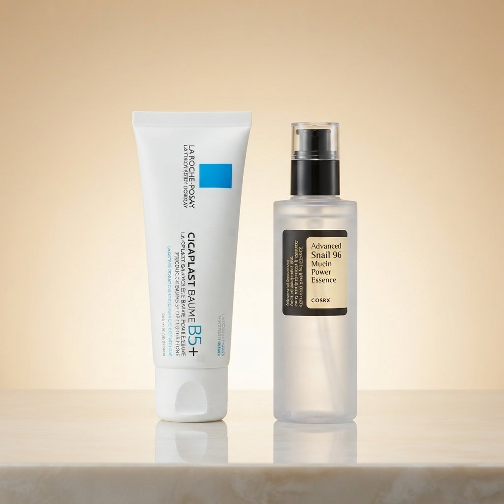 Best skin barrier repair and soothing products La Roche-Posay Cicaplast Baume B5 and COSRX Snail Mucin price in Pakistan