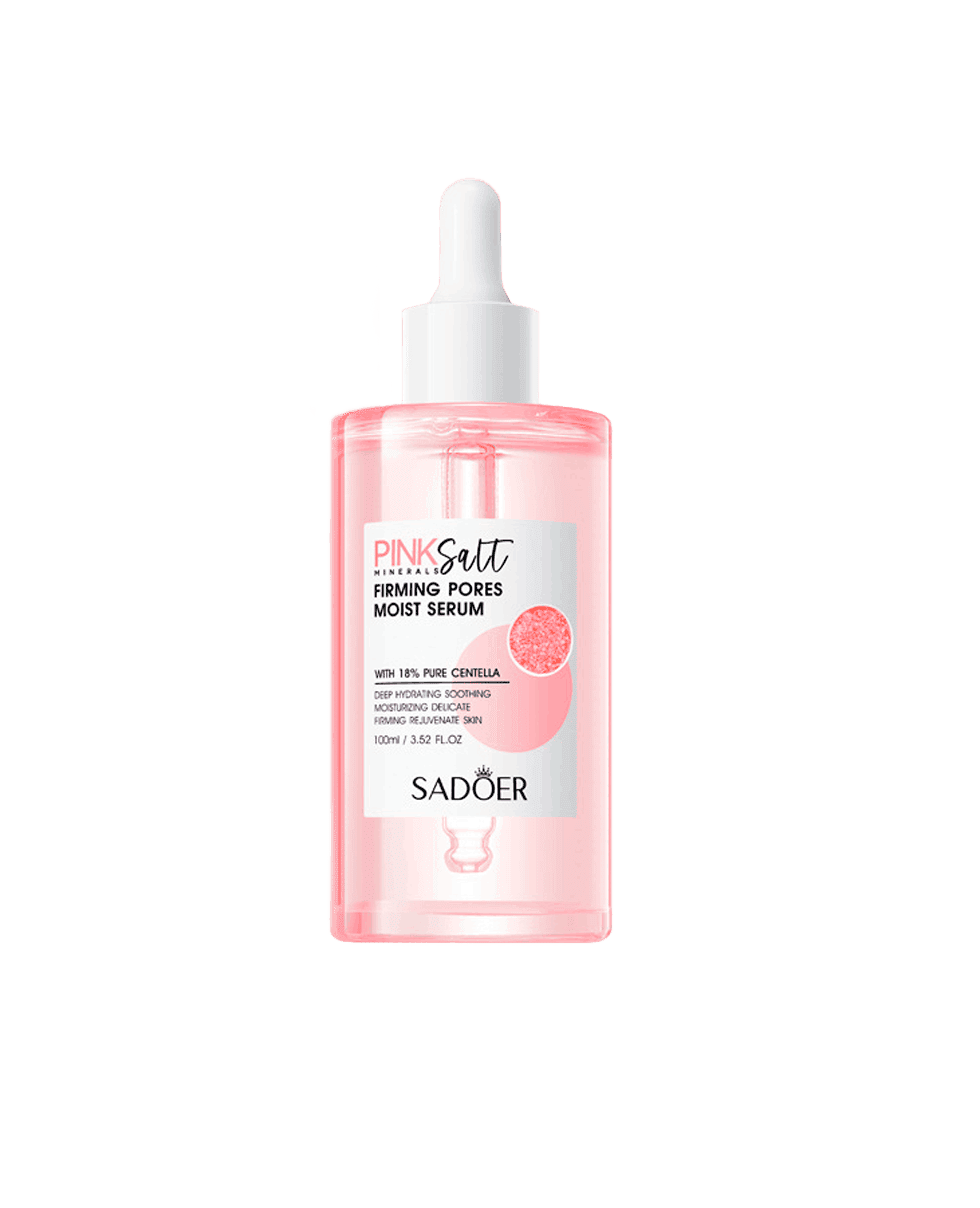 Sadoer Pink Salt Firming Pores Moist Serum Sadoer Pink Salt Serum bottle displayed on a clean surface