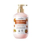 Sadoer Sweet Almond Body Wash bottle displayed on GlowMyst