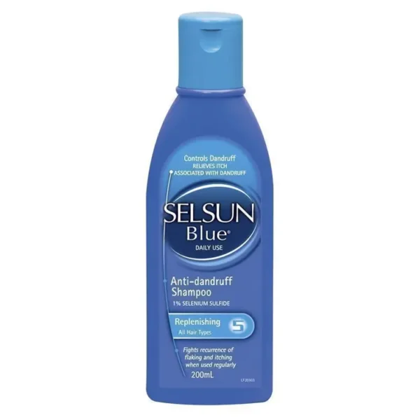 Selsun Blue Anti Dandruff Shampoo Replenishing bottle for hair treatment