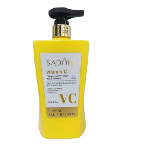 Sadoer Vitamin C Body Lotion 400ml bottle for glowing skincare