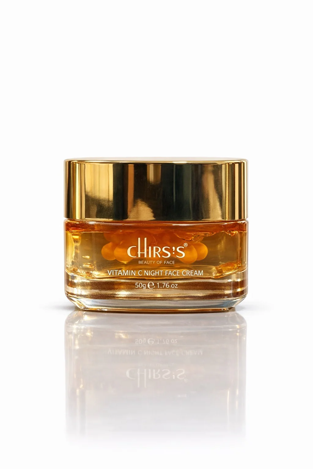 Vitamin C Night Face Cream 50g 1 Chirs's Vitamin C Night Cream jar on display at GlowMyst