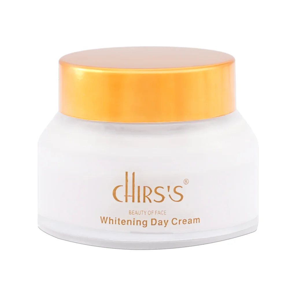 Chirs's Whitening Day Cream 50g bottle on display at GlowMyst