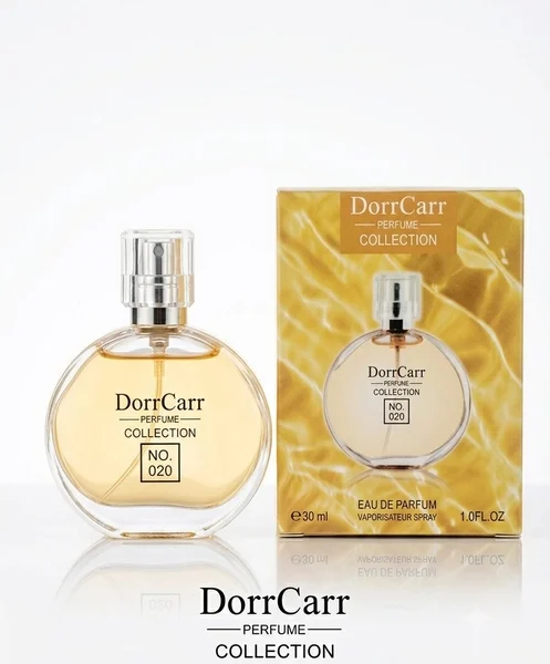 DorrCarr 020 Perfume Vault bottle showcased on GlowMyst